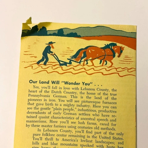 Vintage Lebanon Pennsylvania Travel Brochure Souvenir - Picture 5 of 14
